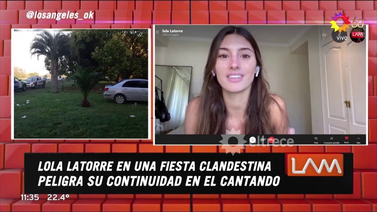 Lola Latorre nerviosa al responder sobre la fiesta clandestina: Parece un interrogatorio policial