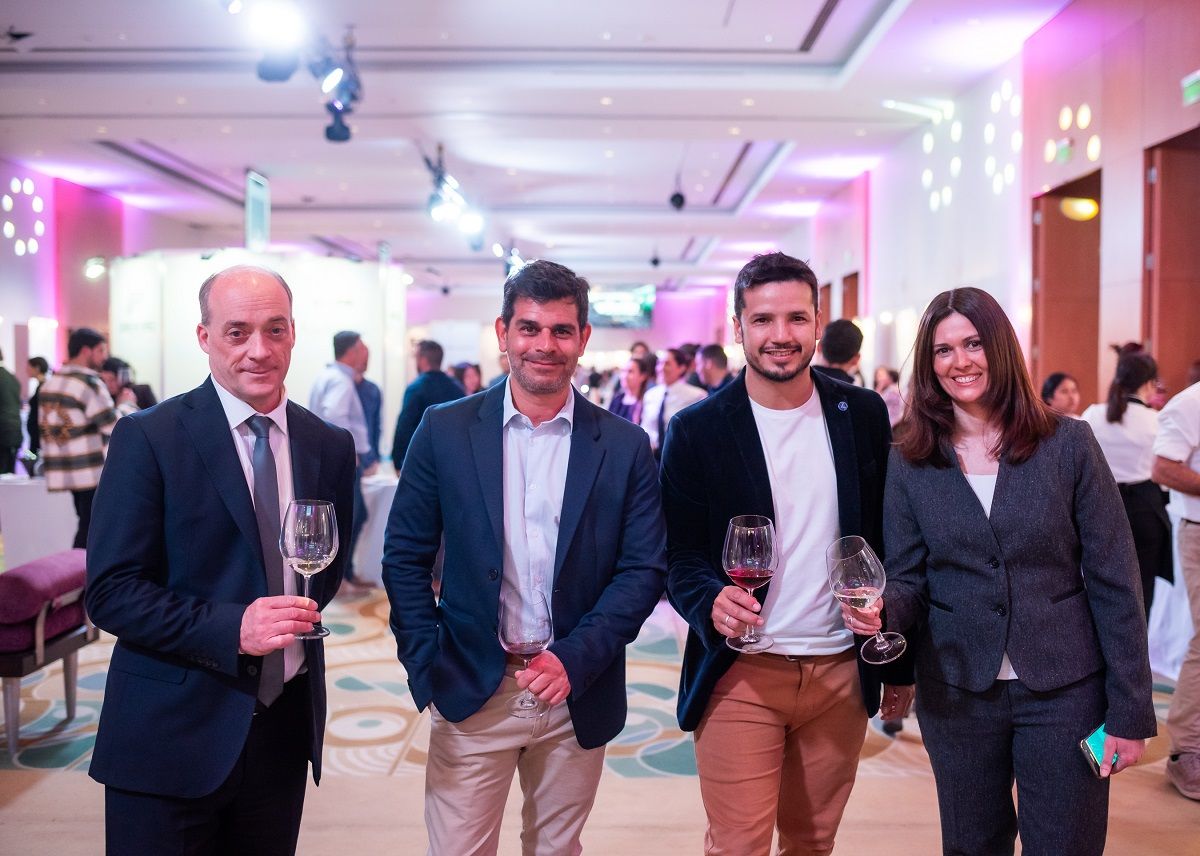 Los organizadores de la Wine Expo 2024: Miguel Osimani (Hotel Hilton), Federico Kunz (Wine of Mendoza), Rodrigo Kohn (Kohnsultoria) y Gabriela Martínez (Marketing Hilton).