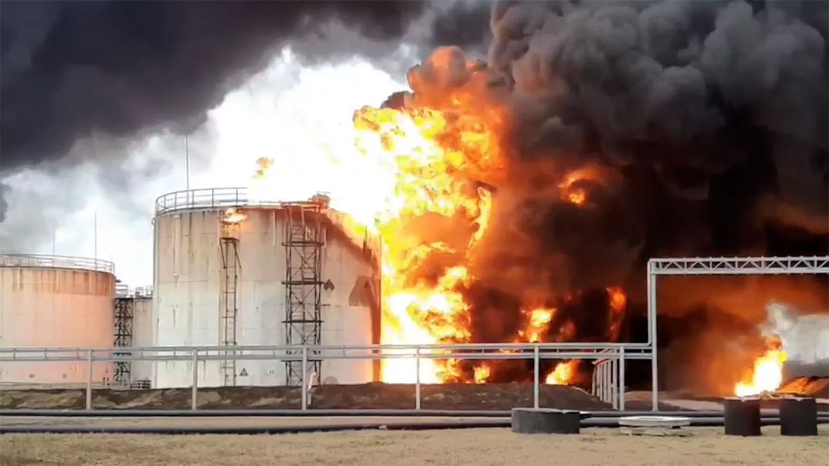 Guerra Rusia - Ucrania: el Ministerio de Defensa ruso compartió fotos del ataque aéreo ucraniano