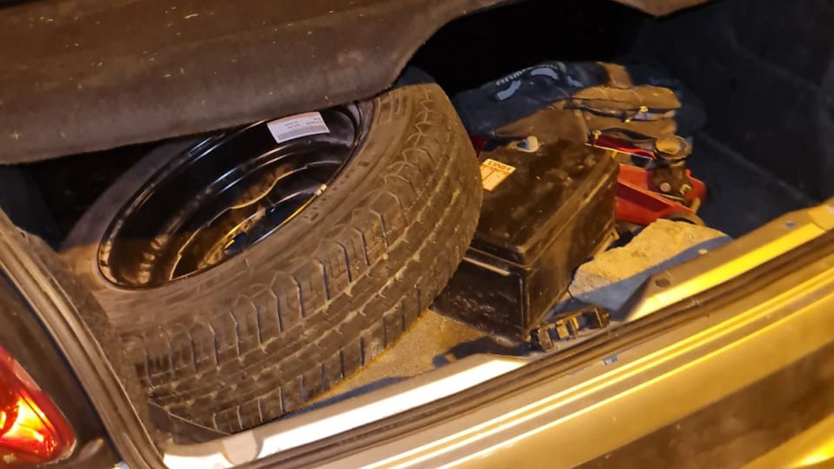 Iban en un auto robado, huyeron y chocaron contra un móvil policial