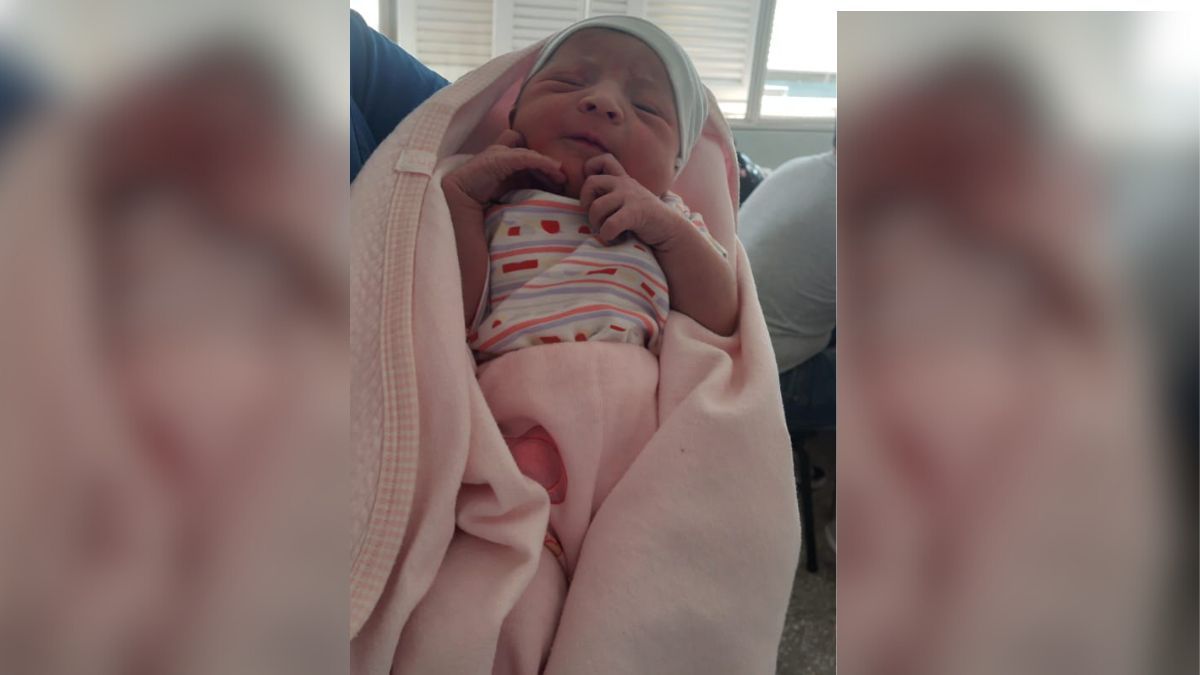 Gina Cielo Duffau Quiroga nació cerca de la 1.30 de la mañana, en el hospital Diego Paroissien y se convirtió en la primera mendocina del 2024. Foto: gentileza Prensa de Salud.&nbsp;