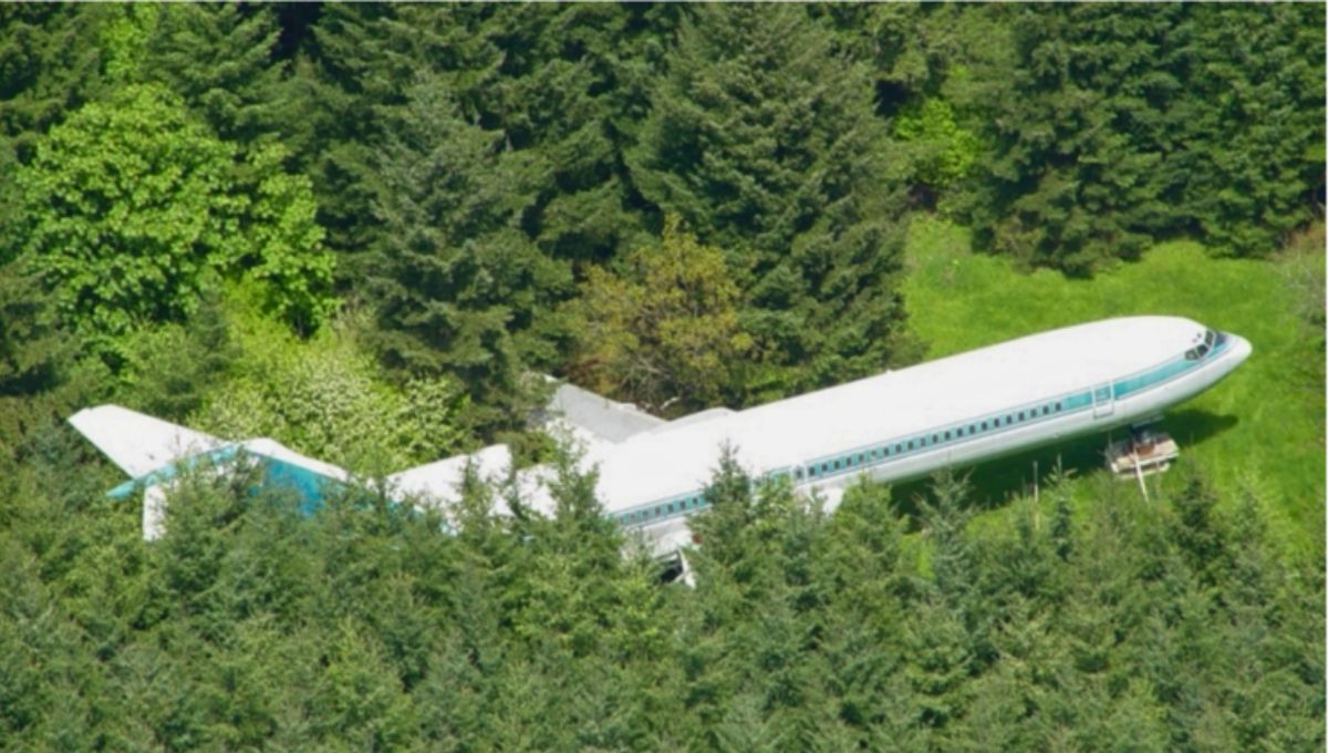 Se fue a vivir al bosque y convirtió un avión en su hogar flotante