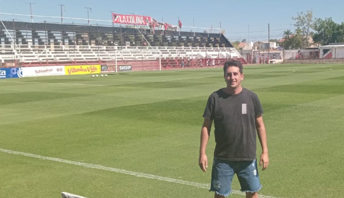 Hernán Sperdutti en el regreso del Deportivo Maipú a su estadio. Hernán Sperdutti en el regreso del Deportivo Maipú a su estadio.