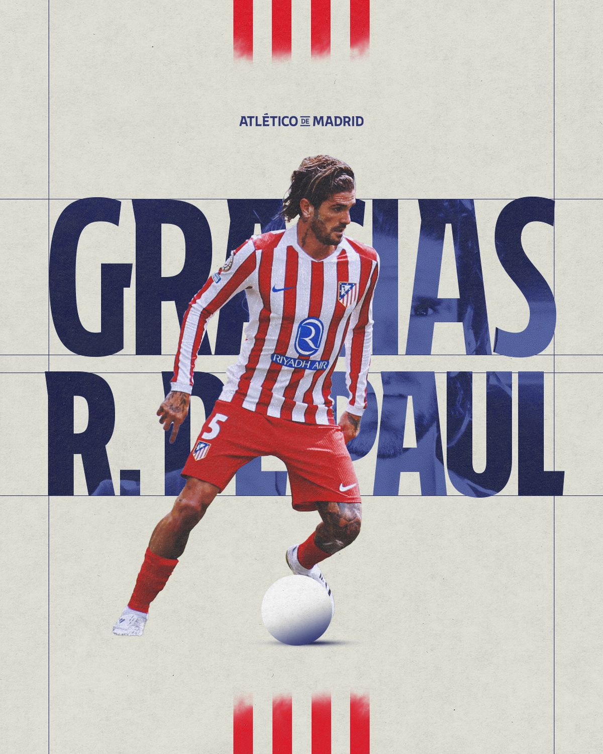 Atlético de Madrid confirmó el pase de Rodrigo De Paul al Inter Miami.