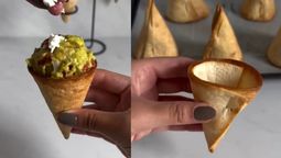 Conitos de aguacate con tortilla para un snack delicioso y nutritivo