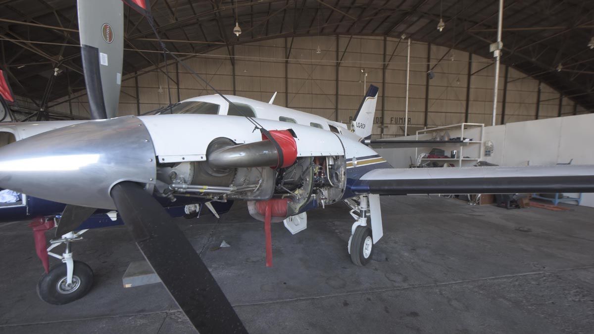 Aviones provinciales para la lucha antigranizo en Mendoza.