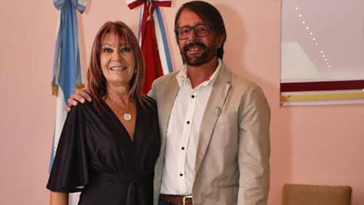 Germán Torno, el hombre asesinado en su casa, junto a la intendenta de Tío Pujio, Nancy Schiavi