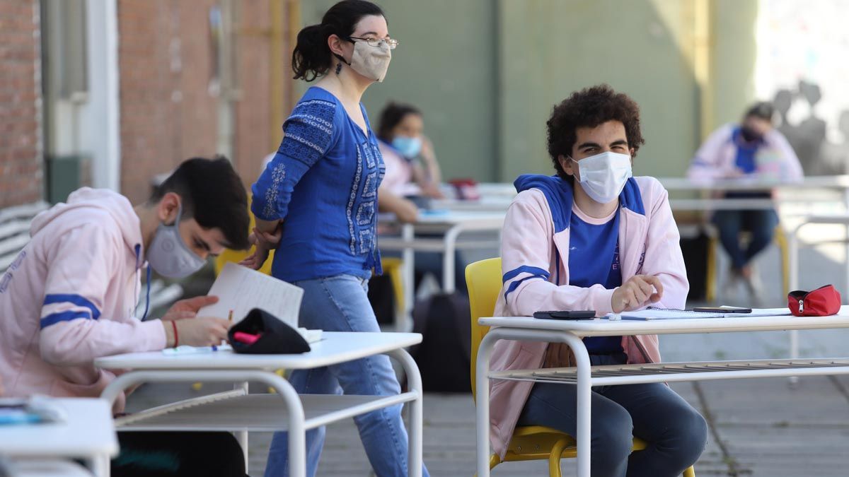 Clases prenciales en Buenos Aires durante la pandemia.