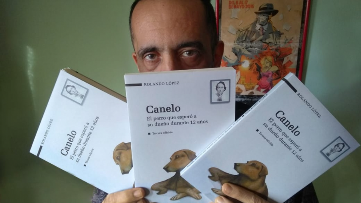 El Roly López y Canelo, hijo literario que lo llevó al exterior.