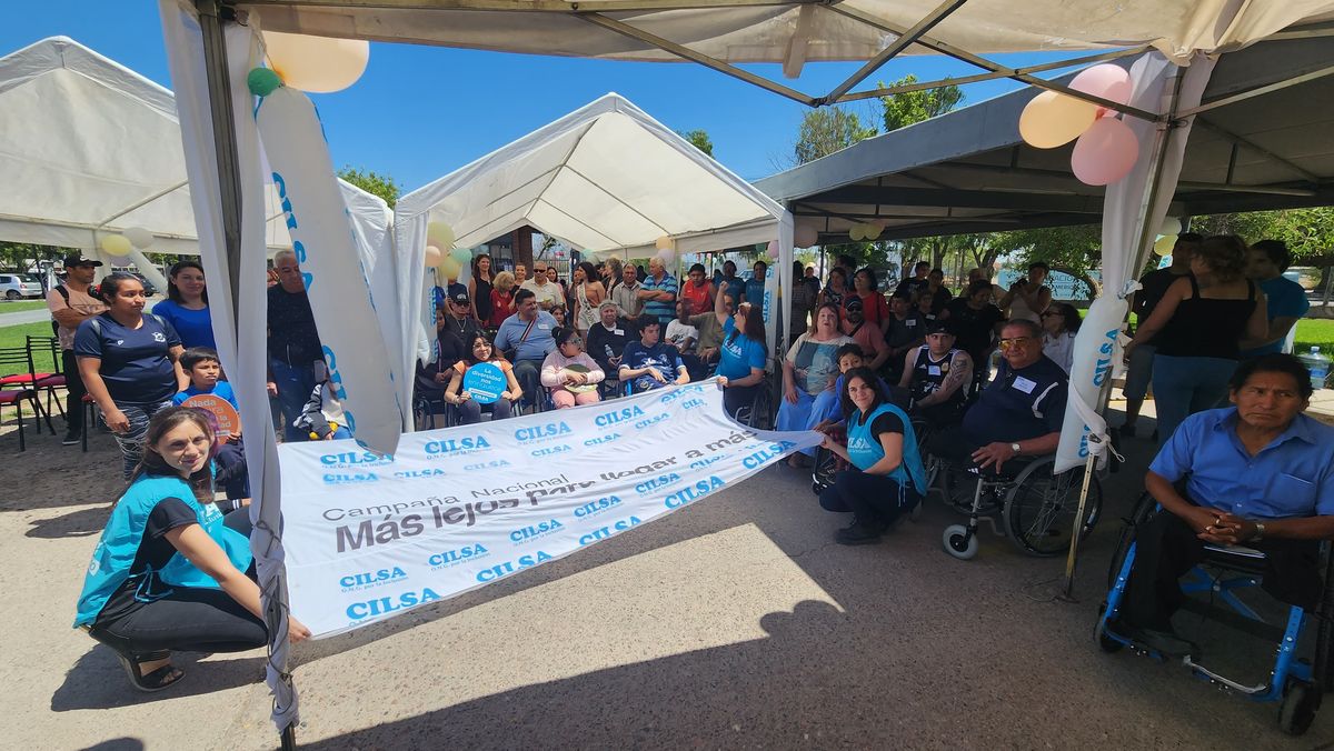 La entrega de elementos ortopédicos se realizó en el predio de la Fundación Grupo América en Las Heras. La entrega de elementos ortopédicos se realizó en el predio de la Fundación Grupo América en Las Heras.