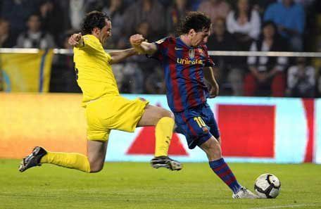 Con dos goles de la Pulga Messi el Barcelona goleó al Villareal
