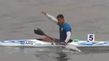 Agustín Vernice, en canotaje, consiguió otra medalla de oro para Argentina