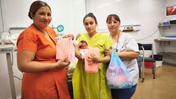 Dos de los nacimientos que hubo durante 2025 en la maternidad del hospital Saporiti, de Rivadavia.