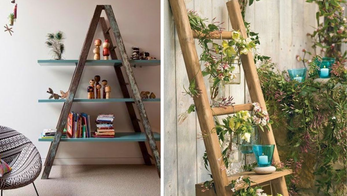 La idea reciclada con tu vieja escalera La idea reciclada con tu vieja escalera