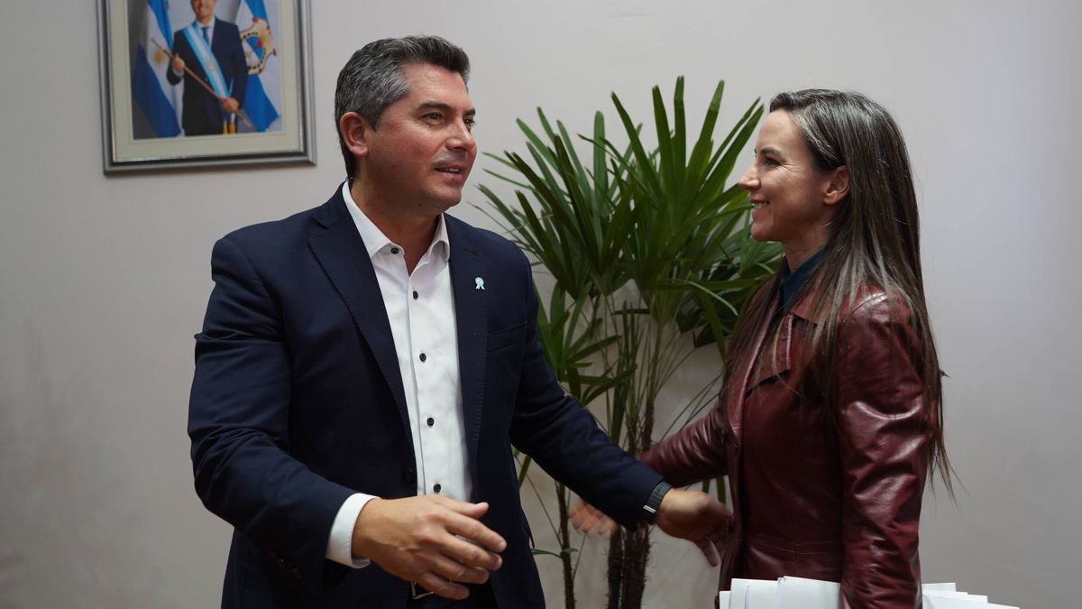 El gobernador de San Juan, Marcelo Orrego, y la ministra de Seguridad, Mercedes Rus. El gobernador de San Juan, Marcelo Orrego, y la ministra de Seguridad, Mercedes Rus.
