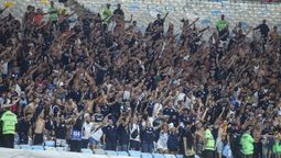 Los hinchas de Independiente Rivadavia se hicieron sentir en Brasil.