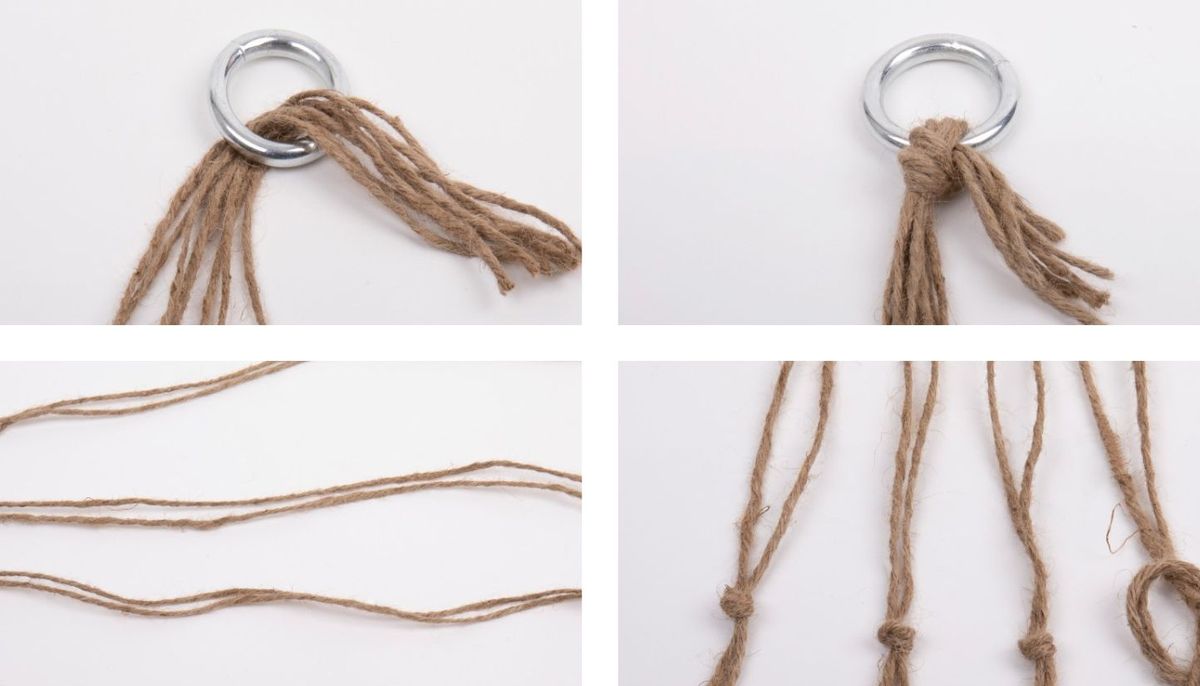 Paso a paso para hacer una macetera colgante.