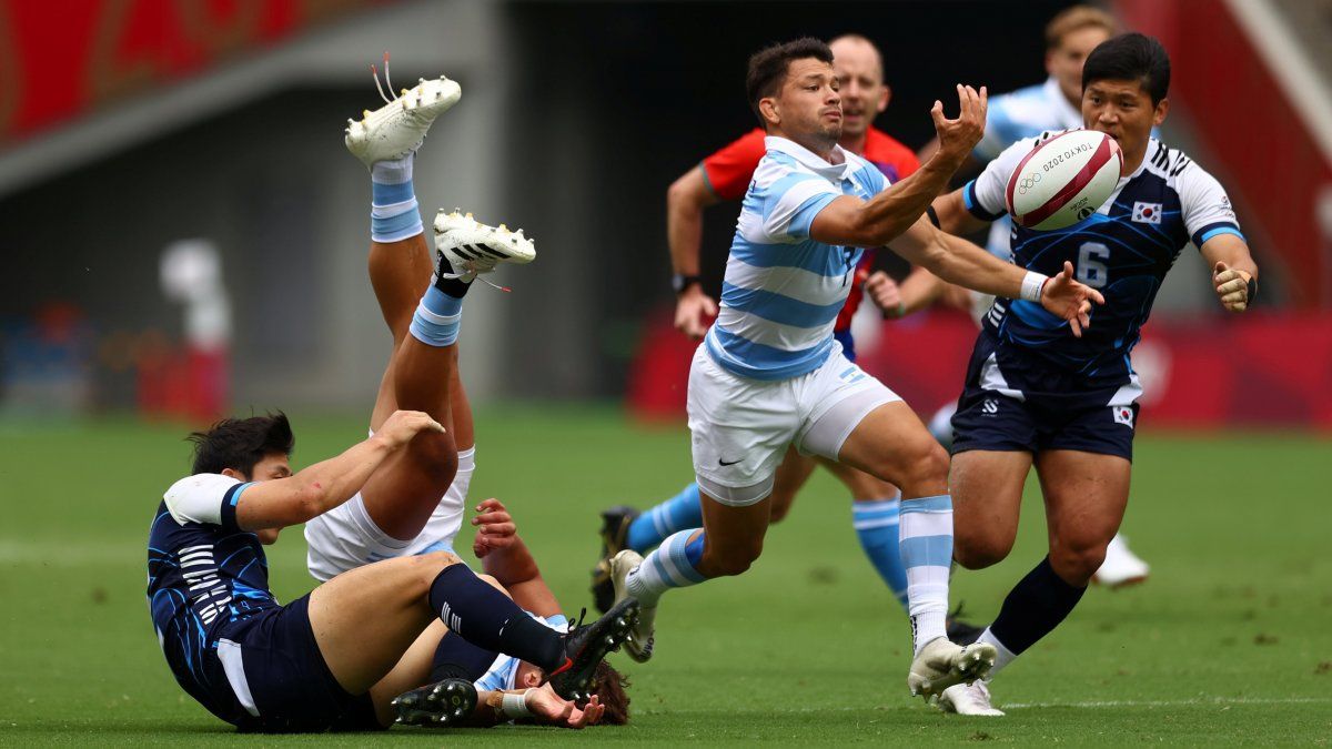 Los Pumas 7s golearon a Corea y pasaron a cuartos de final