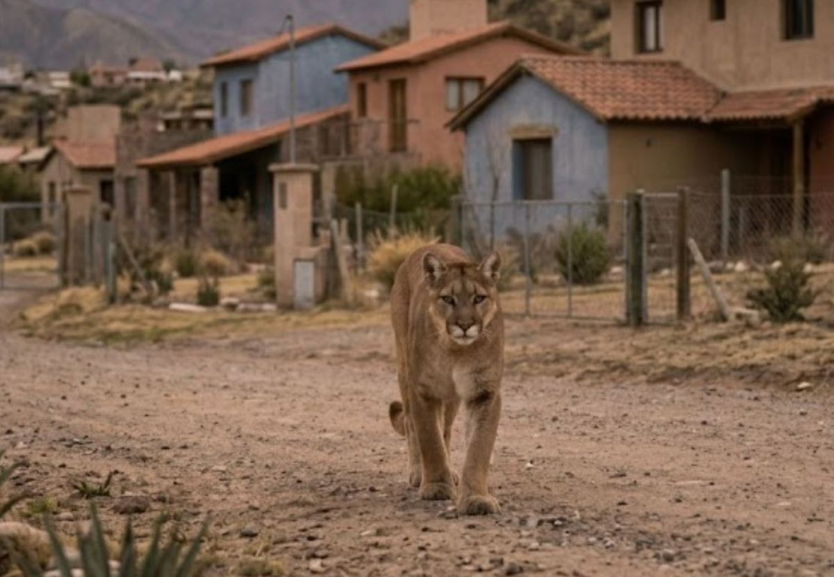 Un puma es intensamente buscado en un barrio privado. Imagen ilustrativa generada con IA.&nbsp;