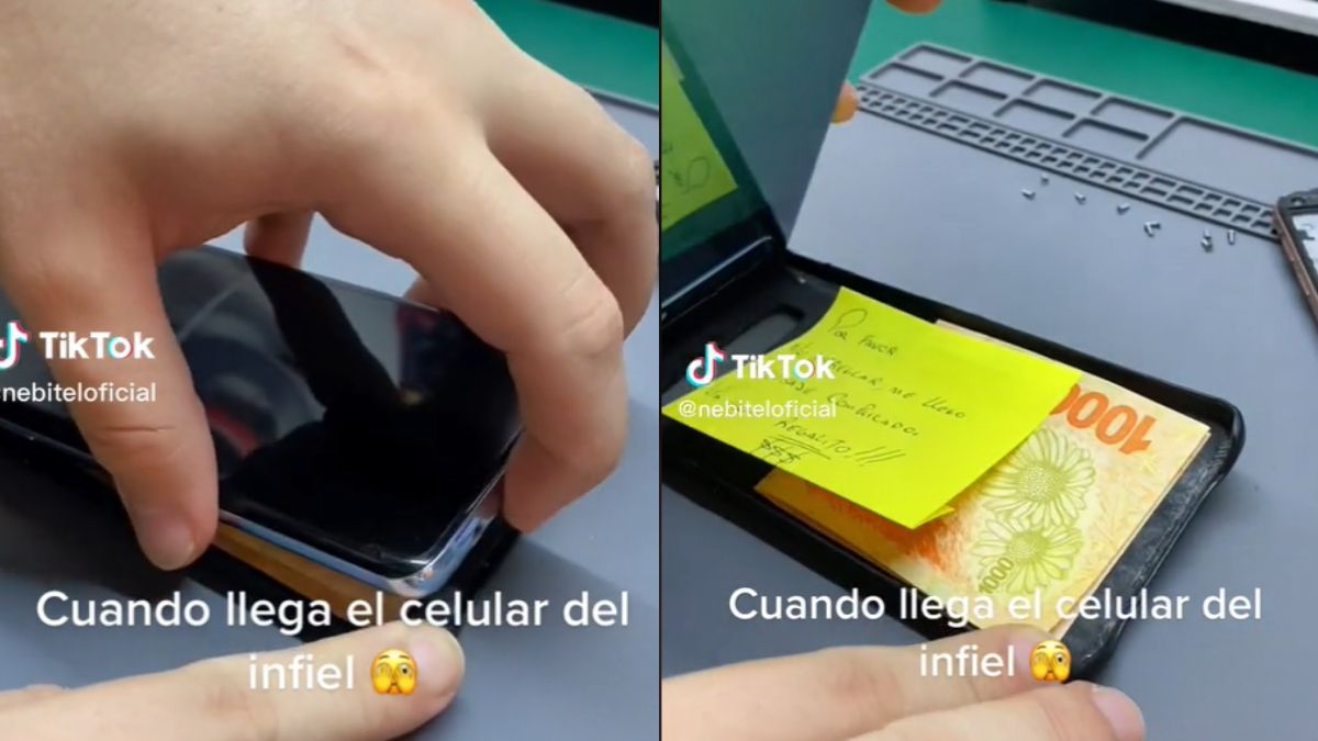 Tenía que arreglar un celular pero encontró un mensaje impensado que cambió todo