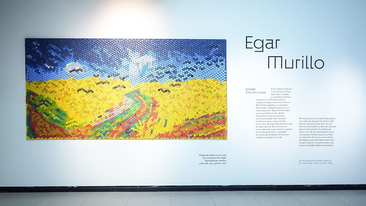 Obras de arte de figuras consagradas como el recientemente fallecido Egar Murillo forman parte de la feria.