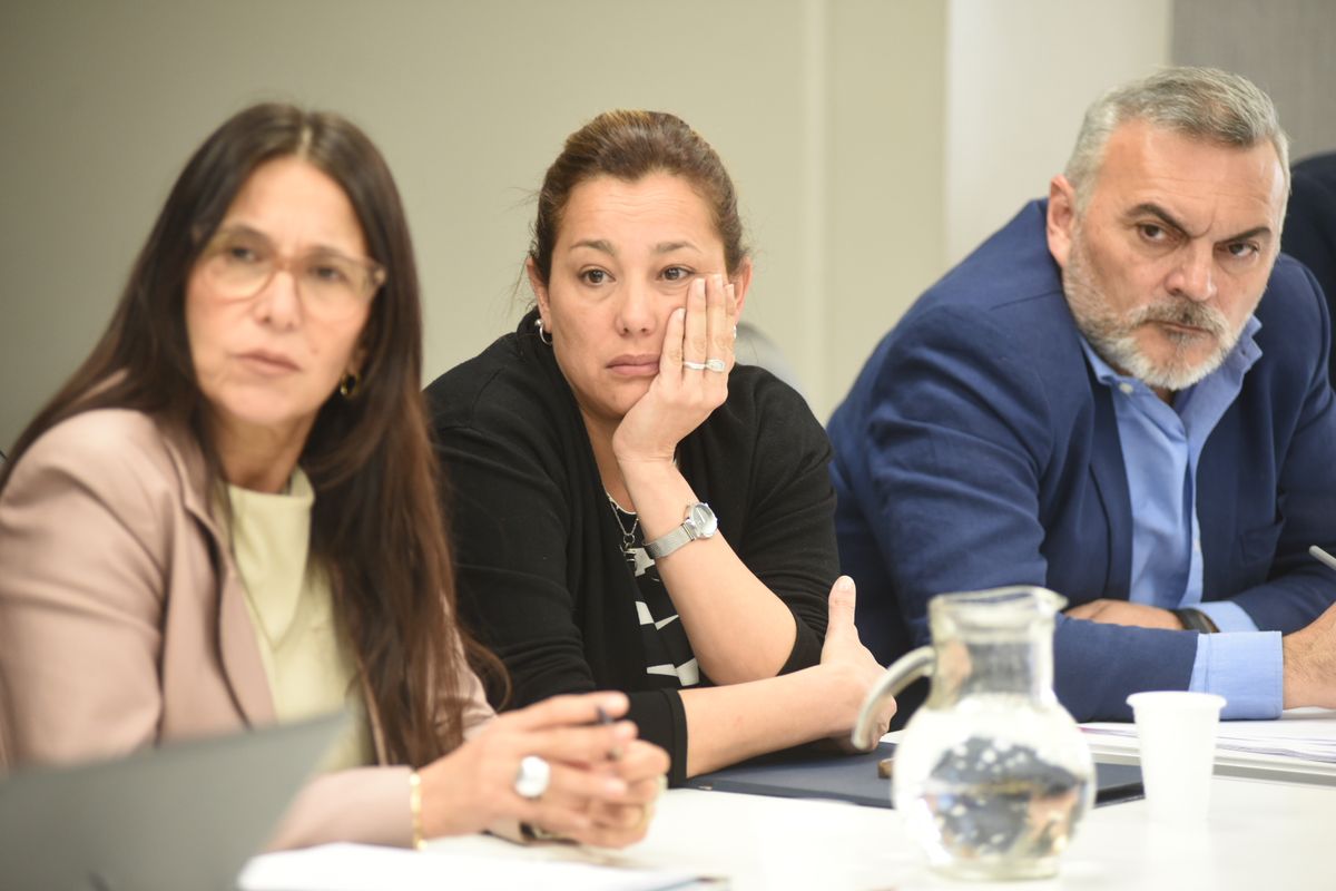 Serios. Legisladores peronistas escuchan a Tadeo García Zalazar. Serios. Legisladores peronistas escuchan a Tadeo García Zalazar.