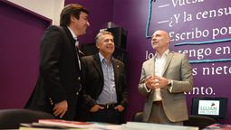 En la imagen, Omar De Marchi y Alfredo Cornejo junto al presidente de la Suprema Corte de Justicia, Dalmiro Garay.