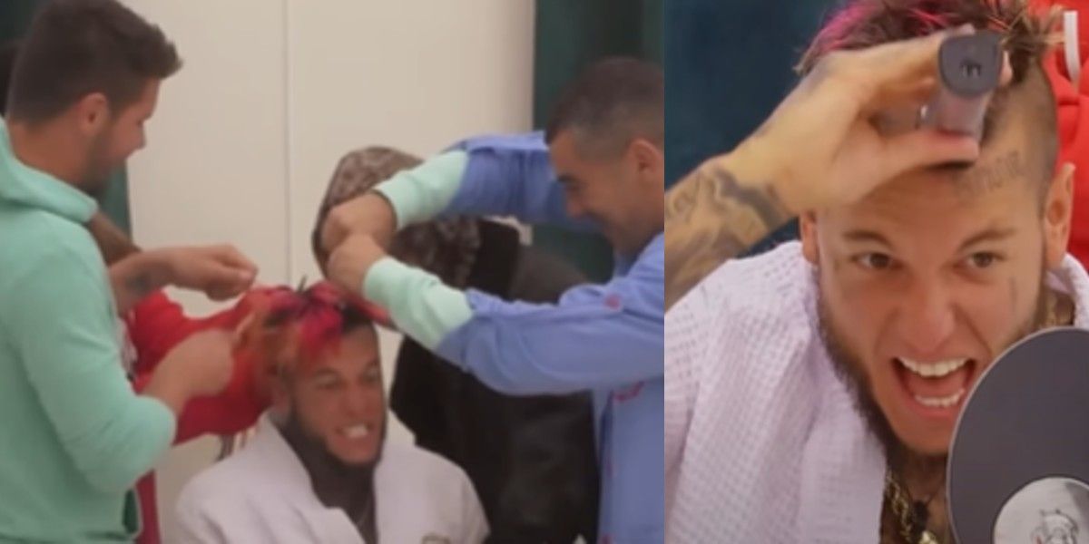 Alex Caniggia se rapó en el Hotel de los Famosos.