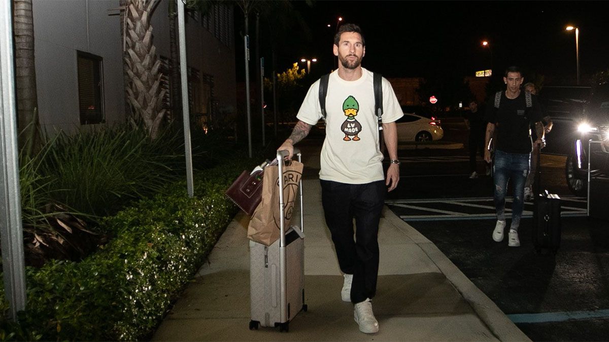 Esta es la remera que usó Messi en su llegada a Miami.
