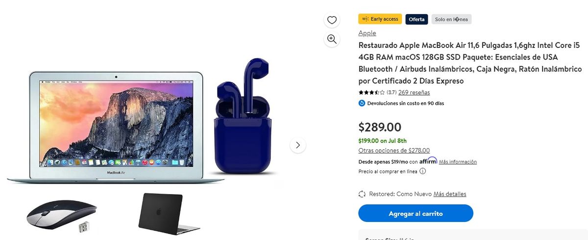 Es difícil encontrar un producto de Apple con un mejor precio. Es difícil encontrar un producto de Apple con un mejor precio.