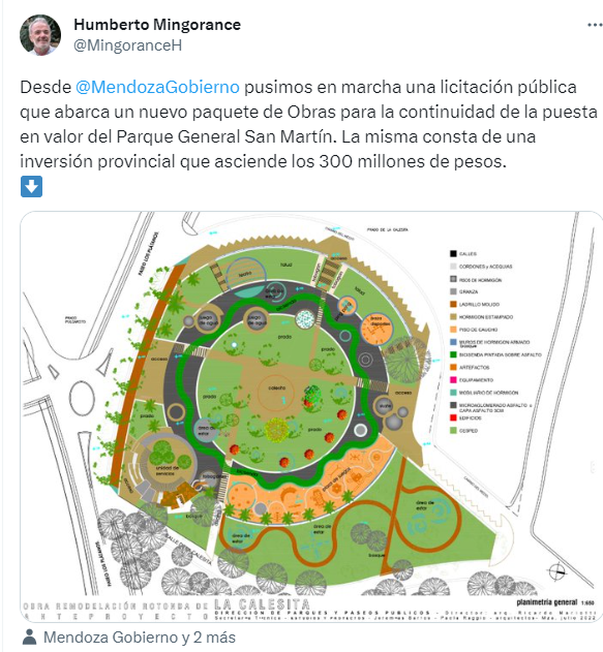 Así comentó las novedades el Secretario de Ambiente y Ordenamiento Territorial del Gobierno de Mendoza.