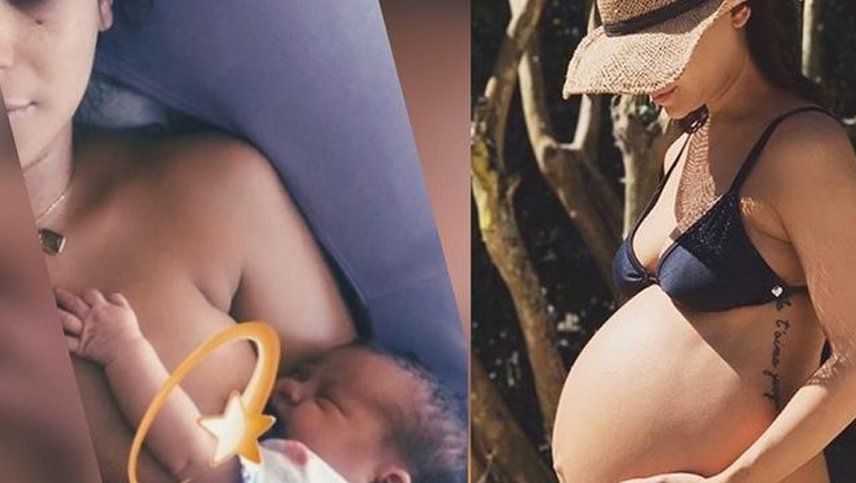 Agustina Cherri fue mamá  y publicó la primera foto con su beba