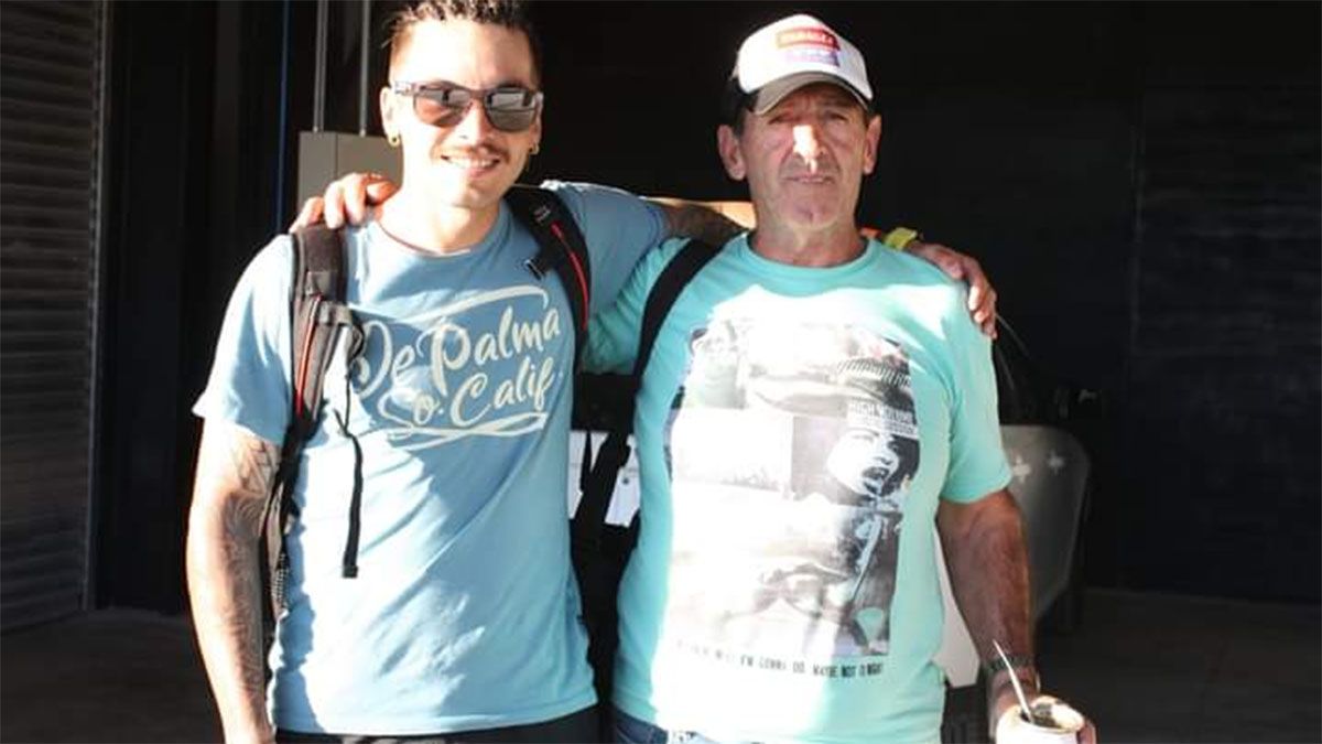 Mauricio Quiroga (es el de la izquierda) murió a los 30 años en San Luis.