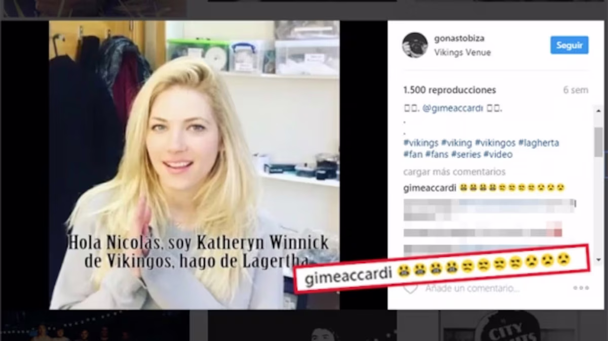 Nico Vázquez le dijo No a Lagertha de Vikingos por Gimena Accardi: las pruebas. Nico Vázquez le dijo No a Lagertha de Vikingos por Gimena Accardi: las pruebas.