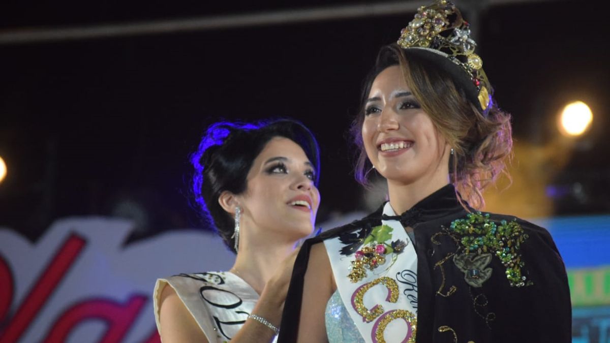 La felicidad de Lucila Baigorria, la nueva Reina de la Vendimia de Godoy Cruz.