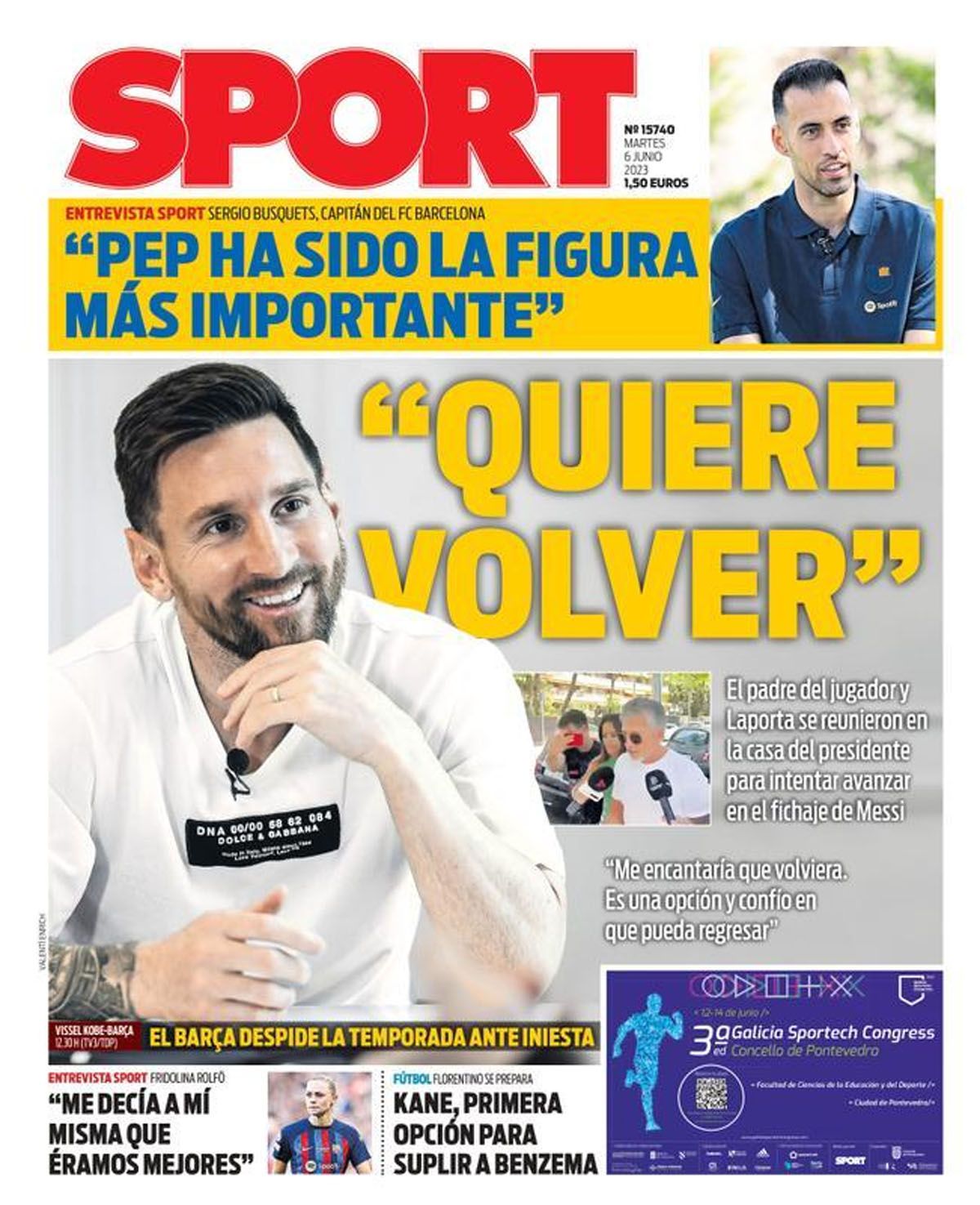 Los diarios catalanes se ilusionaron con las palabras de Jorge Messi Los diarios catalanes se ilusionaron con las palabras de Jorge Messi