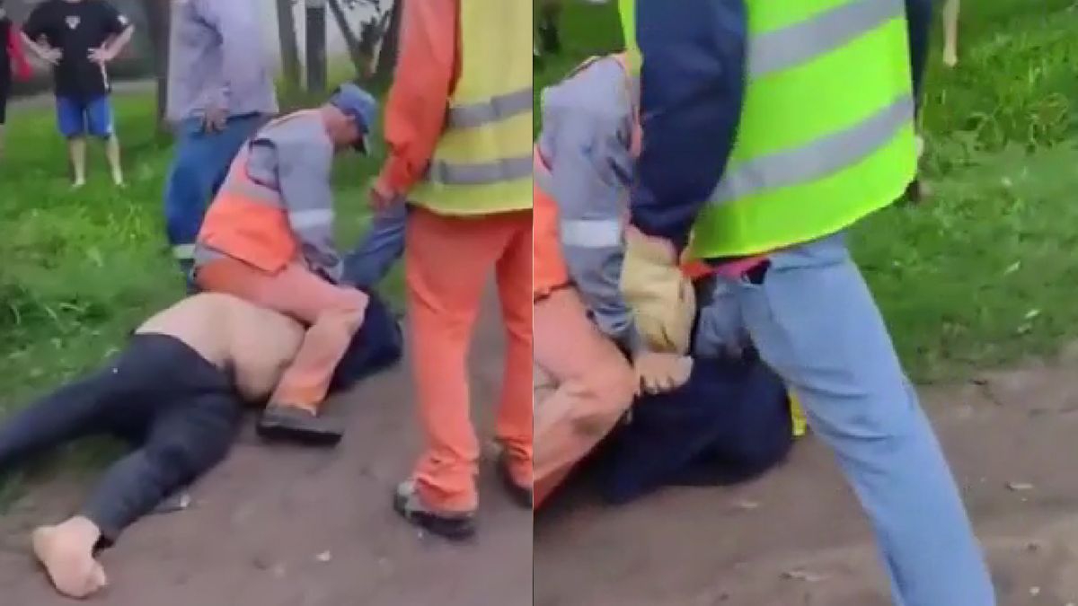 Ponete a laburar: Agarraron a un ladrón, lo desnudaron y lo entregaron a la Policía.