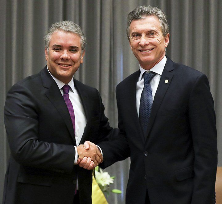 Macri está en Colombia para la asunción del nuevo presidente