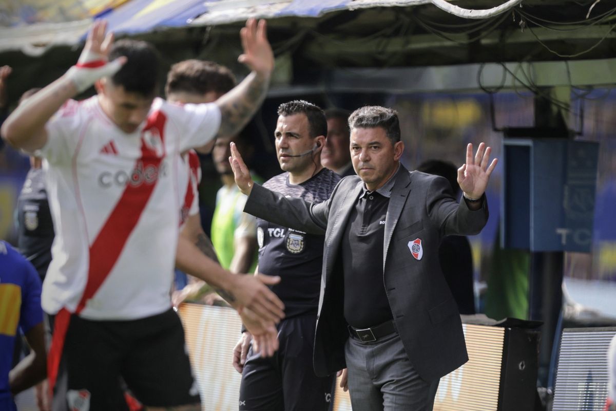 Marcelo Gallardo apeló al irritante gesto que patentó Amadeo Labruna cada vez que River Jugaba en cancha de Boca Juniors.