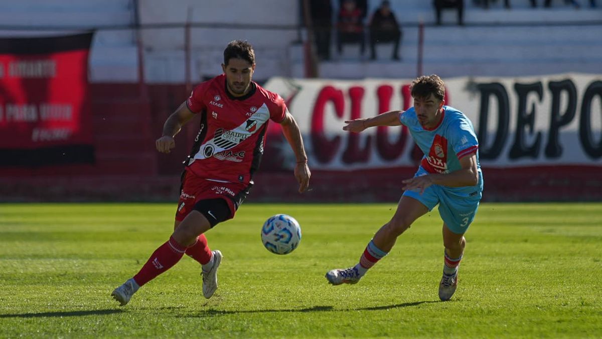Matías Viguet fue el autor del gol del Deportivo Maipú en el empate ante Arsenal. Foto: Axel Lloret/UNO.