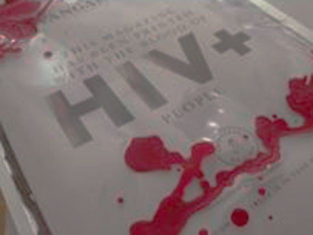 Imprimieron una revista con sangre HIV positivo