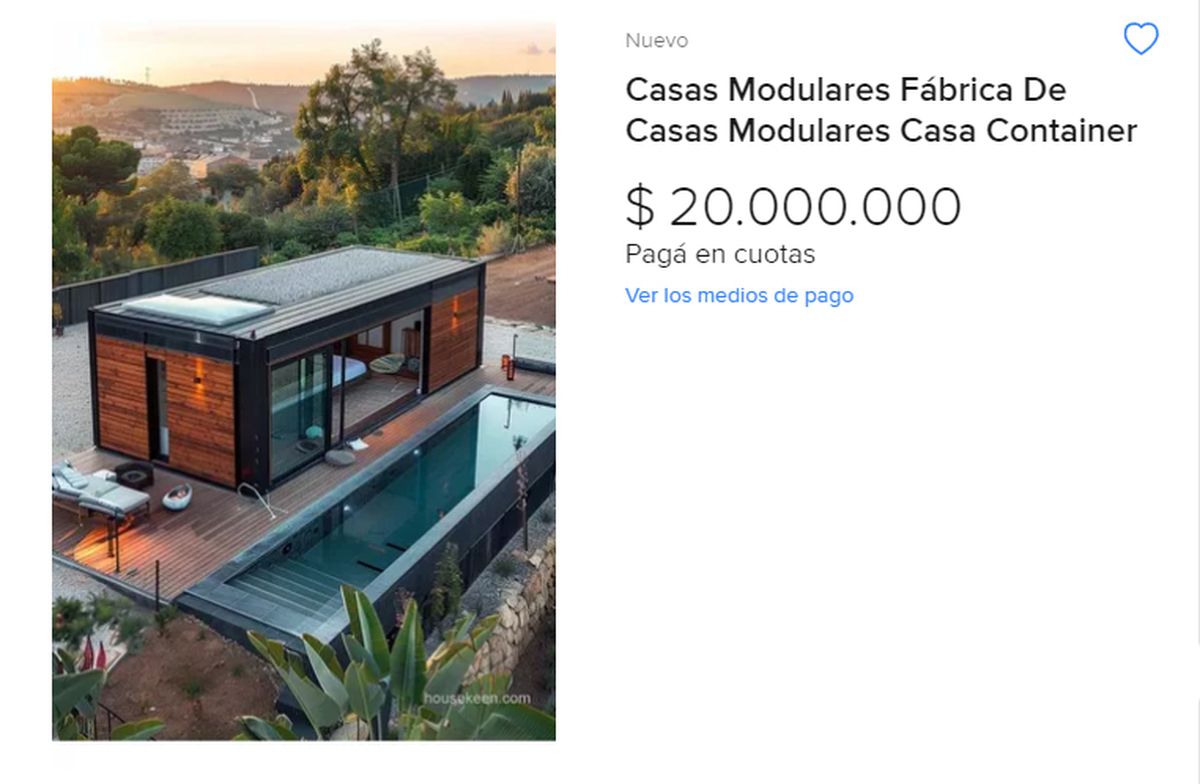 Las casas container se ofrecen por 20.000 dólares en las plataformas de comercio electrónico. Las casas container se ofrecen por 20.000 dólares en las plataformas de comercio electrónico. 