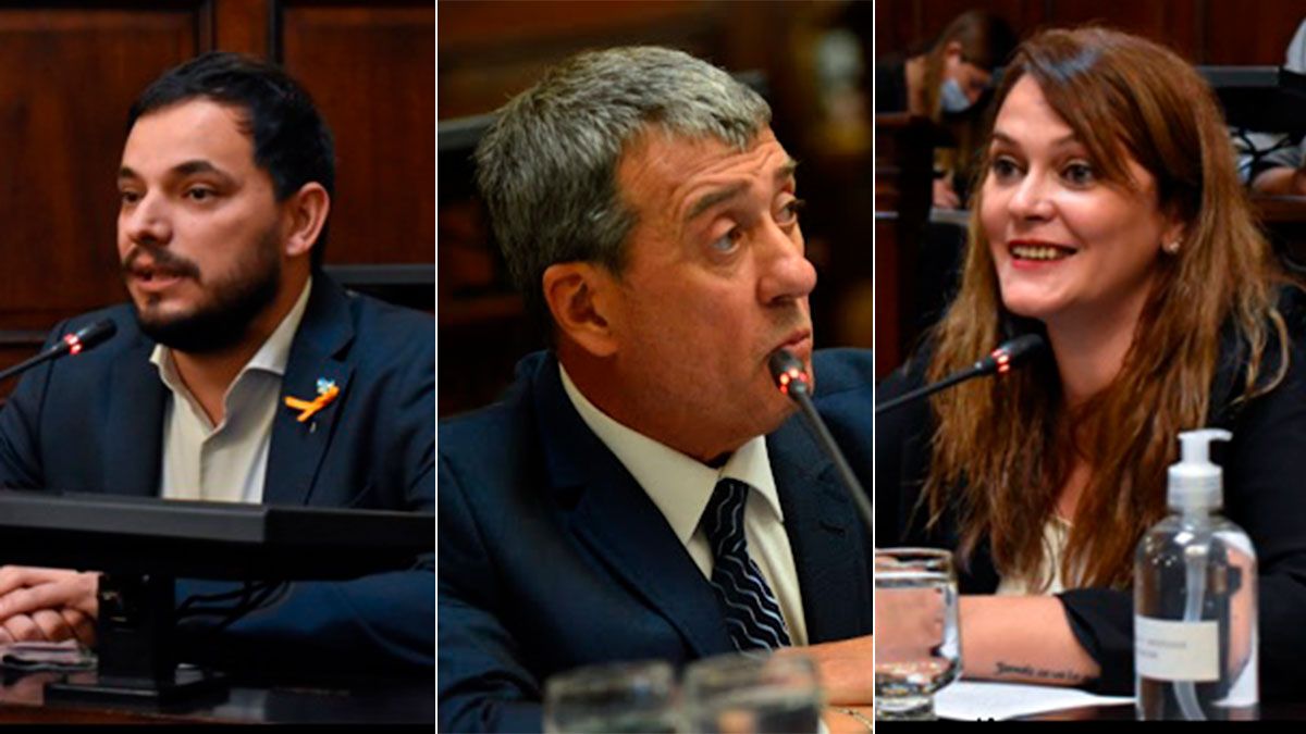 Álvaro Martínez, Adolfo Bermejo y Liliana Paponet. Los tres dejan la Legislatura y se van al Congreso.
