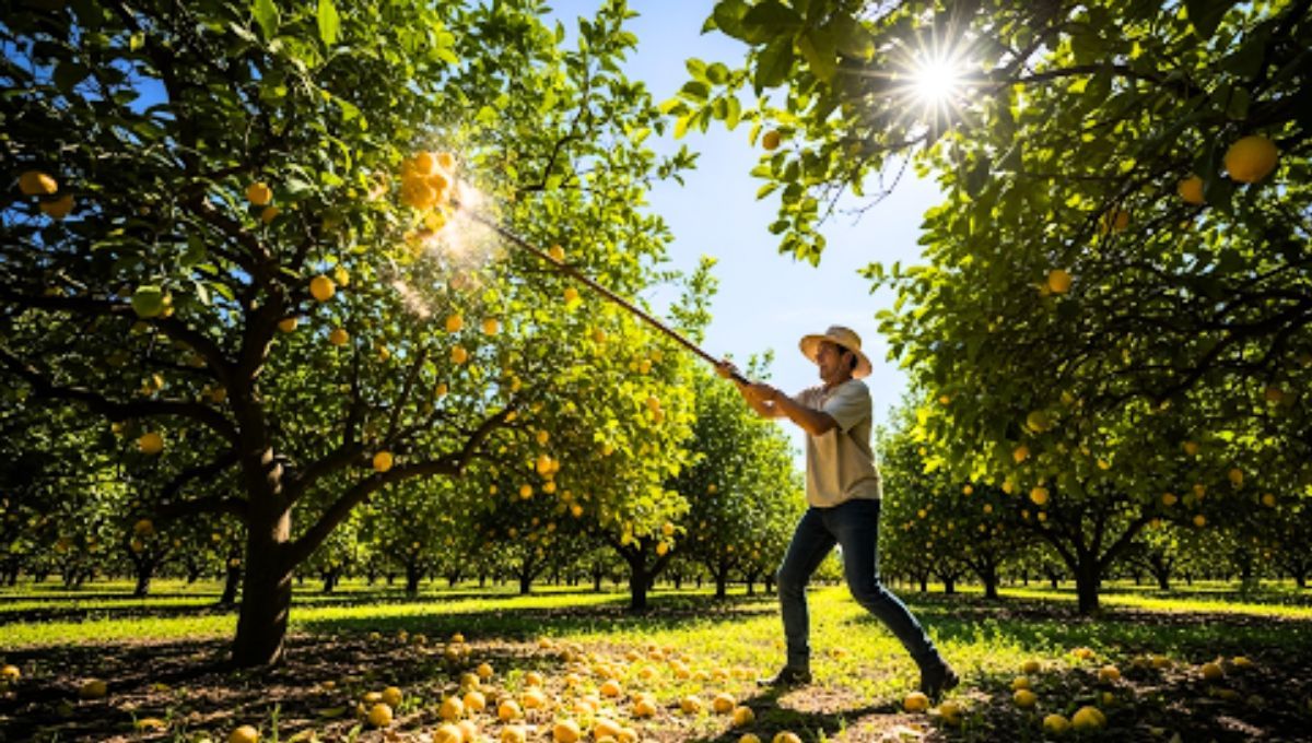 No se debe golpear al árbol limonero para acelerar la obtención de sus frutos