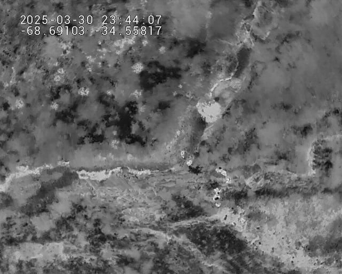 Así fueron vistos los turistas desde una de las cámaras de los drones de la Policía. Así fueron vistos los turistas desde una de las cámaras de los drones de la Policía.