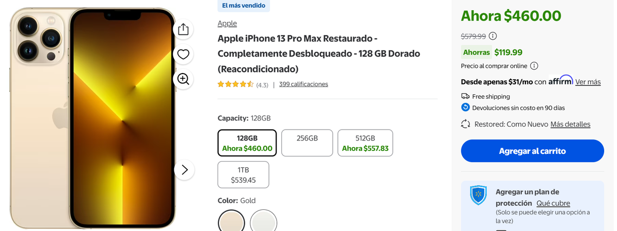 iPhone 13 Pro Max de oferta en Walmart. iPhone 13 Pro Max de oferta en Walmart.