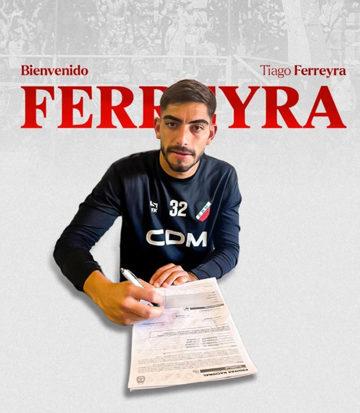 Tiago Ferreyra firmó a préstamo con el Deportivo Maipú. Tiago Ferreyra firmó a préstamo con el Deportivo Maipú.