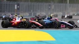 Hamilton y Colapinto chocaron en el GP de Miami.