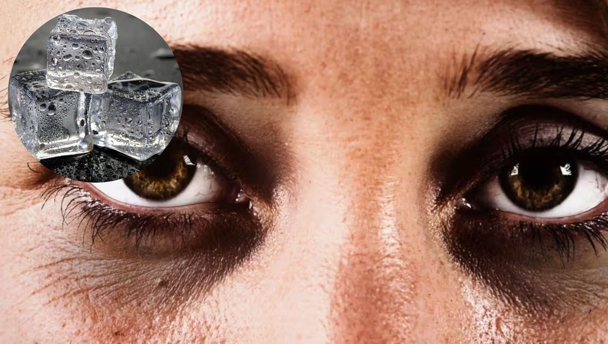 Cómo eliminar las ojeras de la cara utilizando cubos de hielo: truco casero de belleza