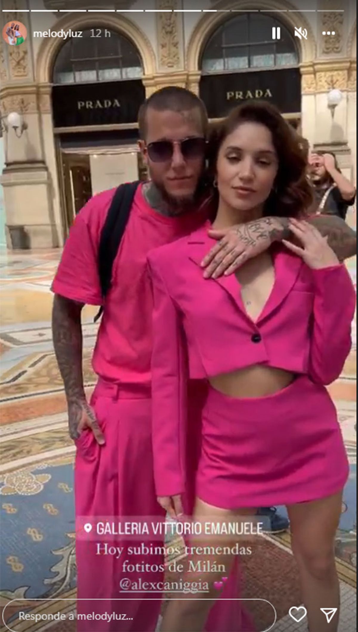 Álex Caniggia y Melody Luz